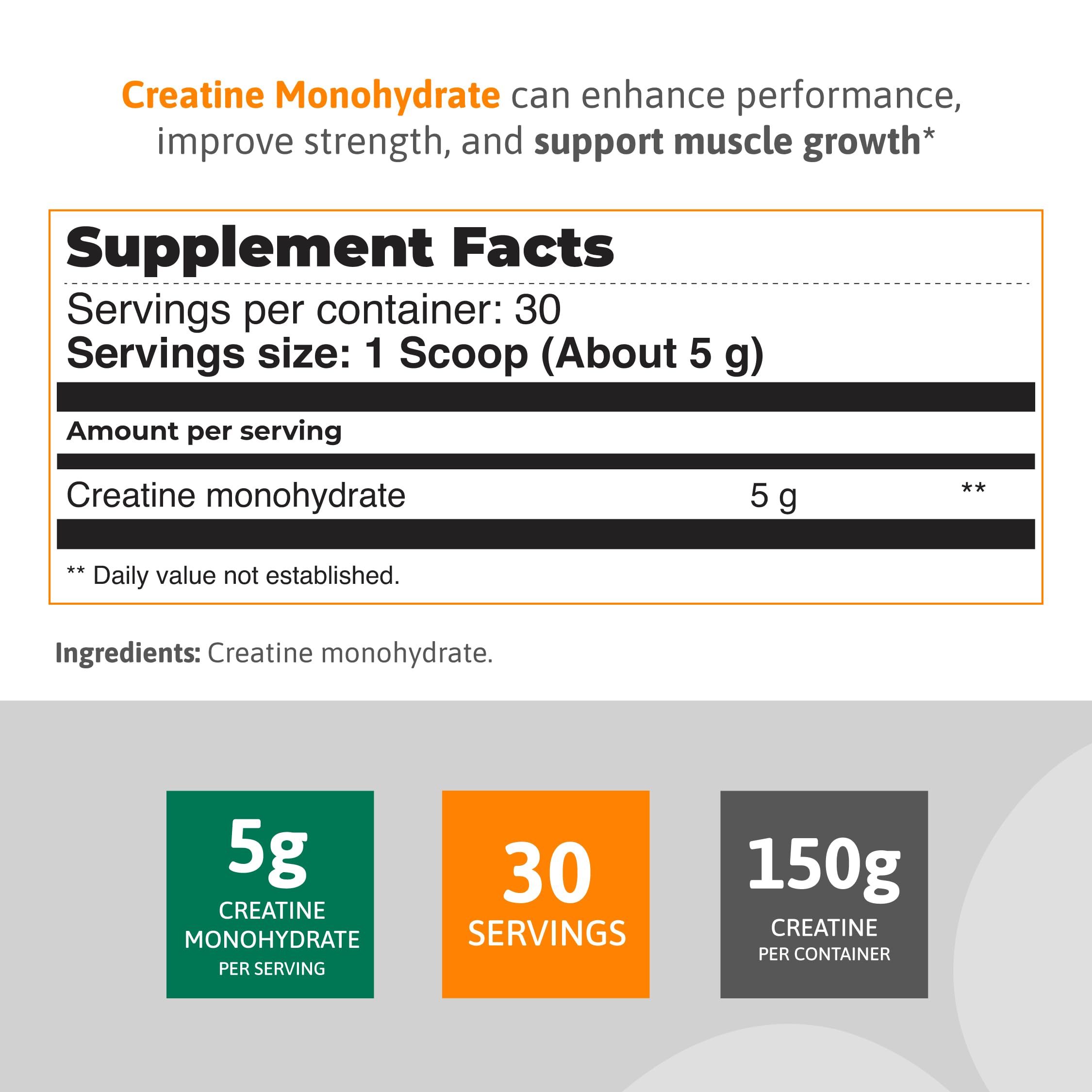HEALTHY SPORTS Creatine Monohydrate scoop-mesure facilitez le dosage et l’ajout à la boisson