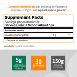 HEALTHY SPORTS Creatine Monohydrate scoop-mesure facilitez le dosage et l’ajout à la boisson