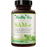 HealthyWayRx SAM-e 500 mg – Bouteille pratique pour une prise quotidienne.
