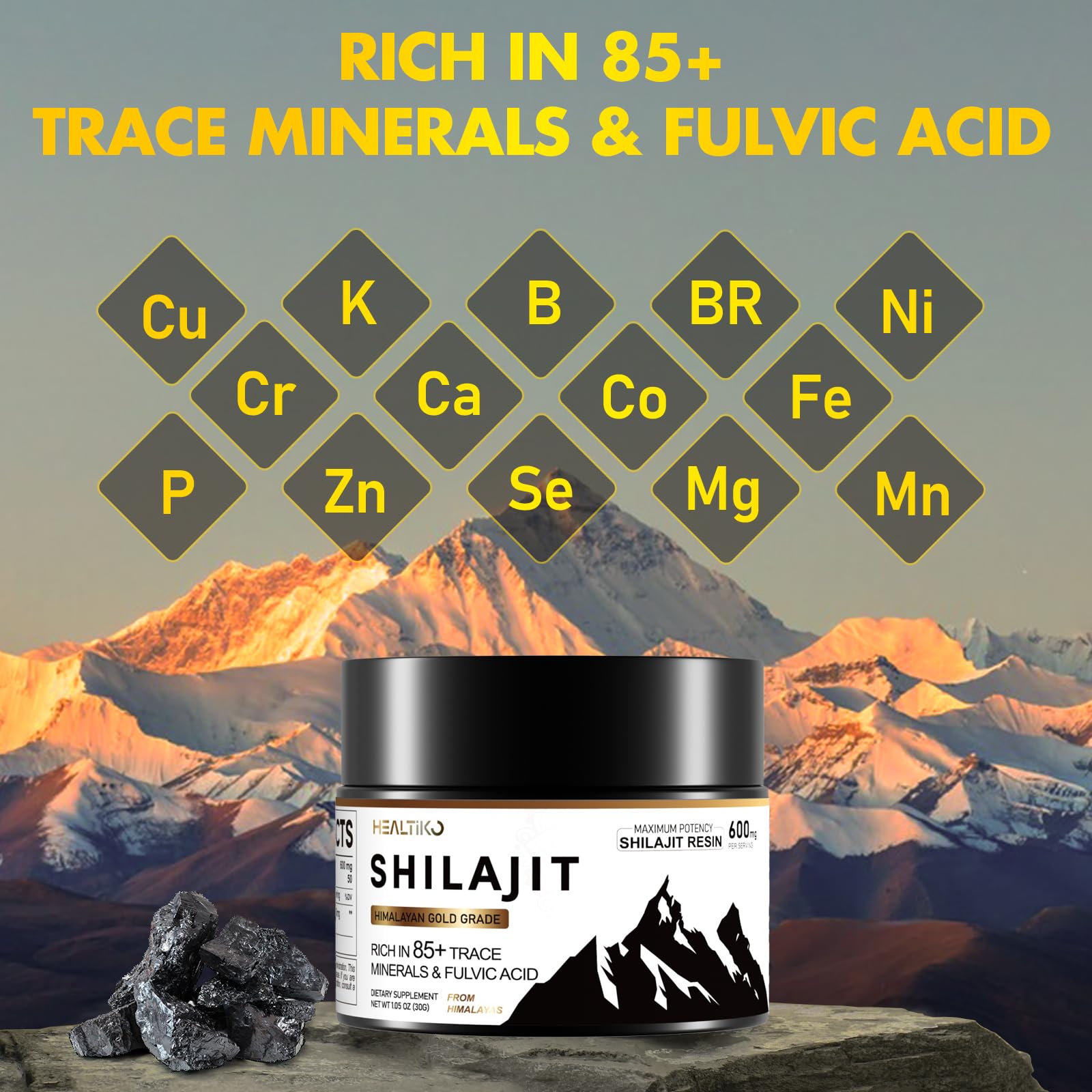 Utilisation quotidienne simple et rapide à intégrer à votre routine avec Shilajit Résine.