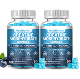 Gommes Healtionist Creatine HMB Monohydrate en bouteille, énergie soutenue pendant l’entraînement.