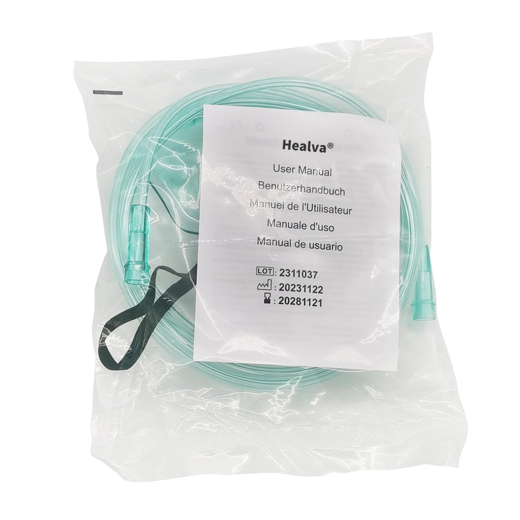Healva masque oxygène avec sangle élastique ajustable pour un ajustement sûr.