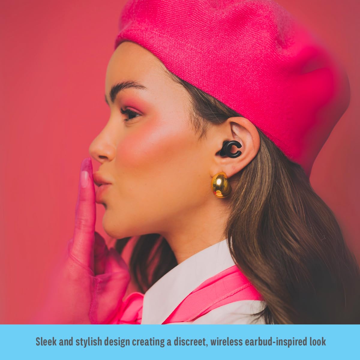 HEAR HUSH HOOPS, portable et discret dans un étui compact.