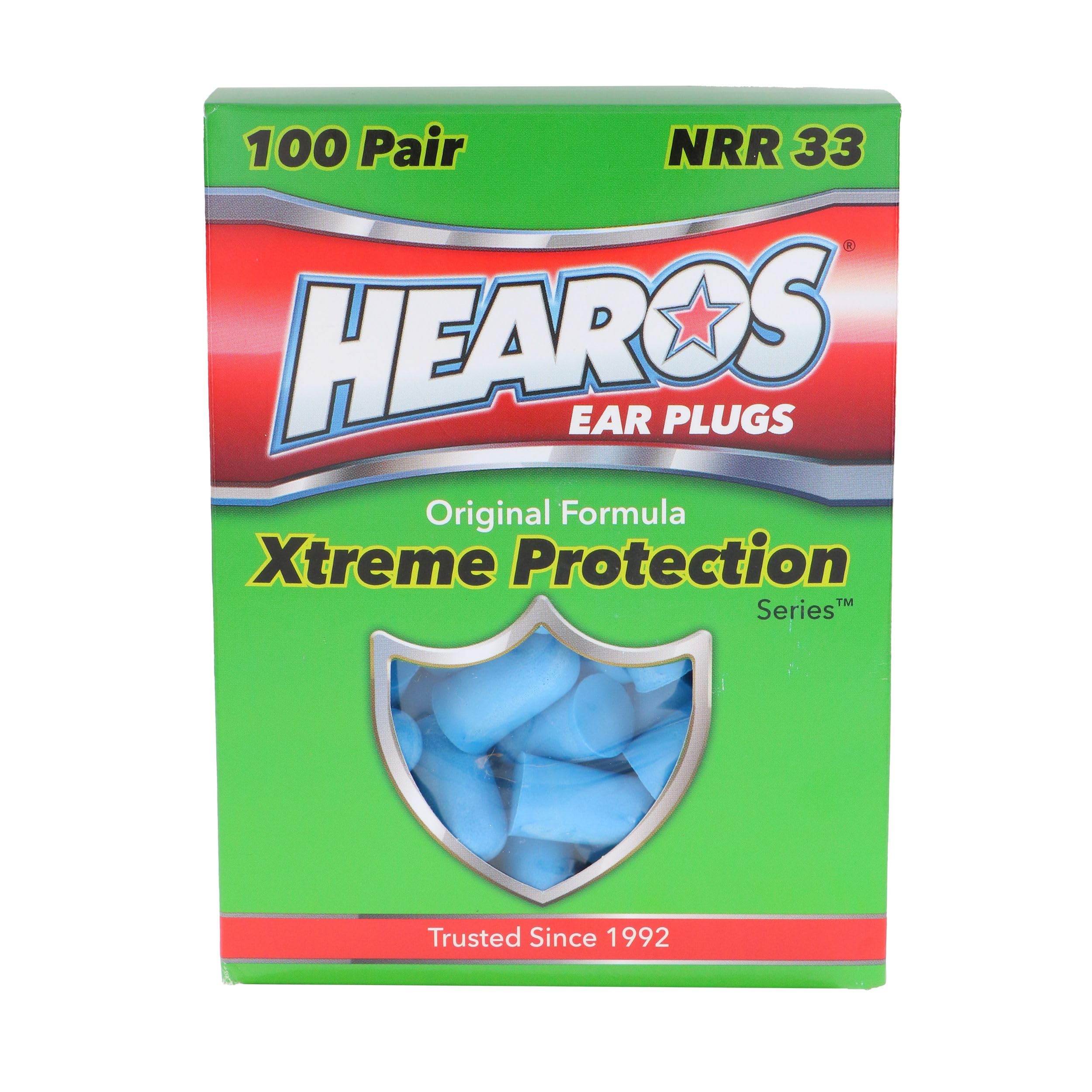 HEAROS Xtreme bouchons d'oreille en mousse, réduction 33 dB pour dormir paisiblement.
