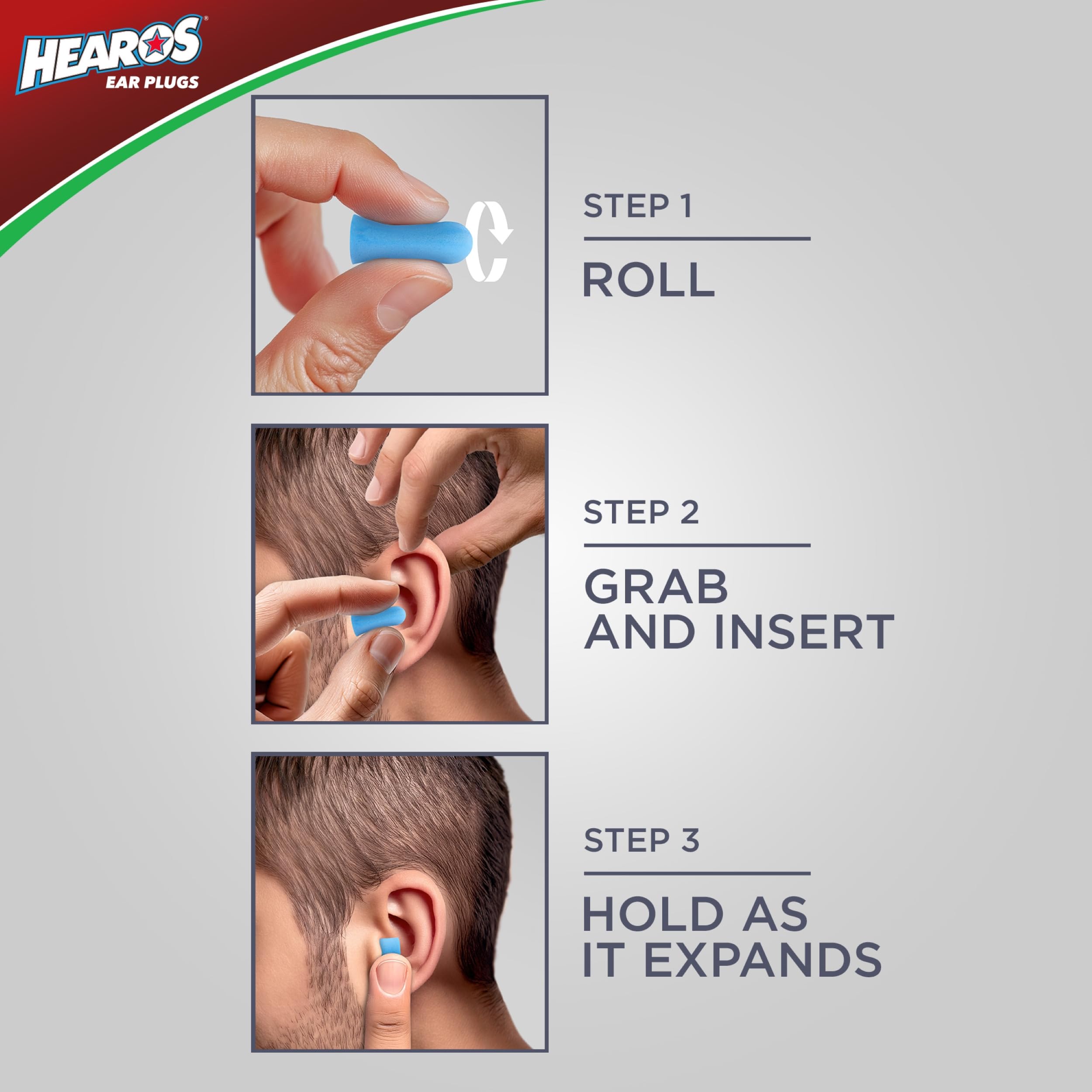 HEAROS Xtreme bouchons d'oreille mousse, utilisation facile et rangement pratique.