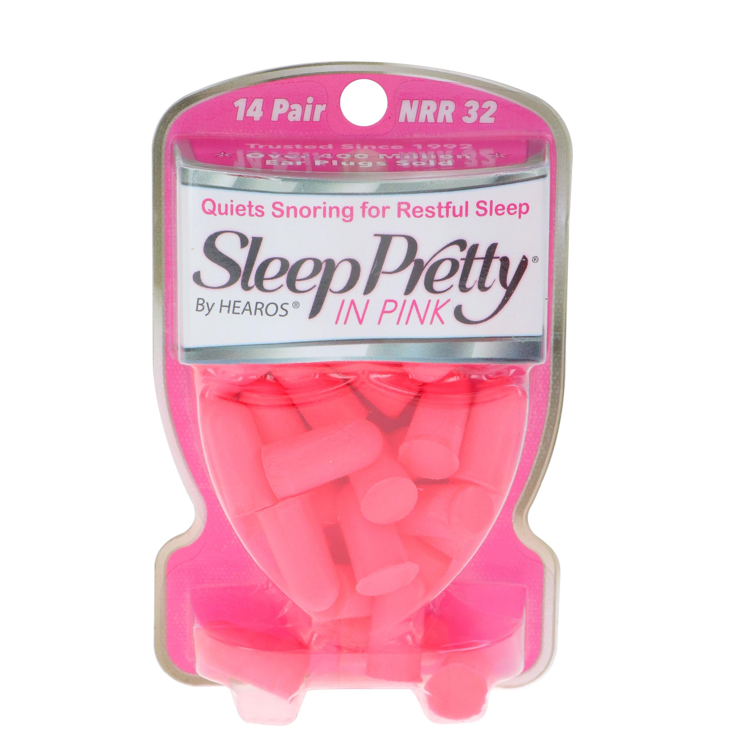 Bouchons Hearos Sleep Pretty Pink pour dormir, confortables et efficaces.