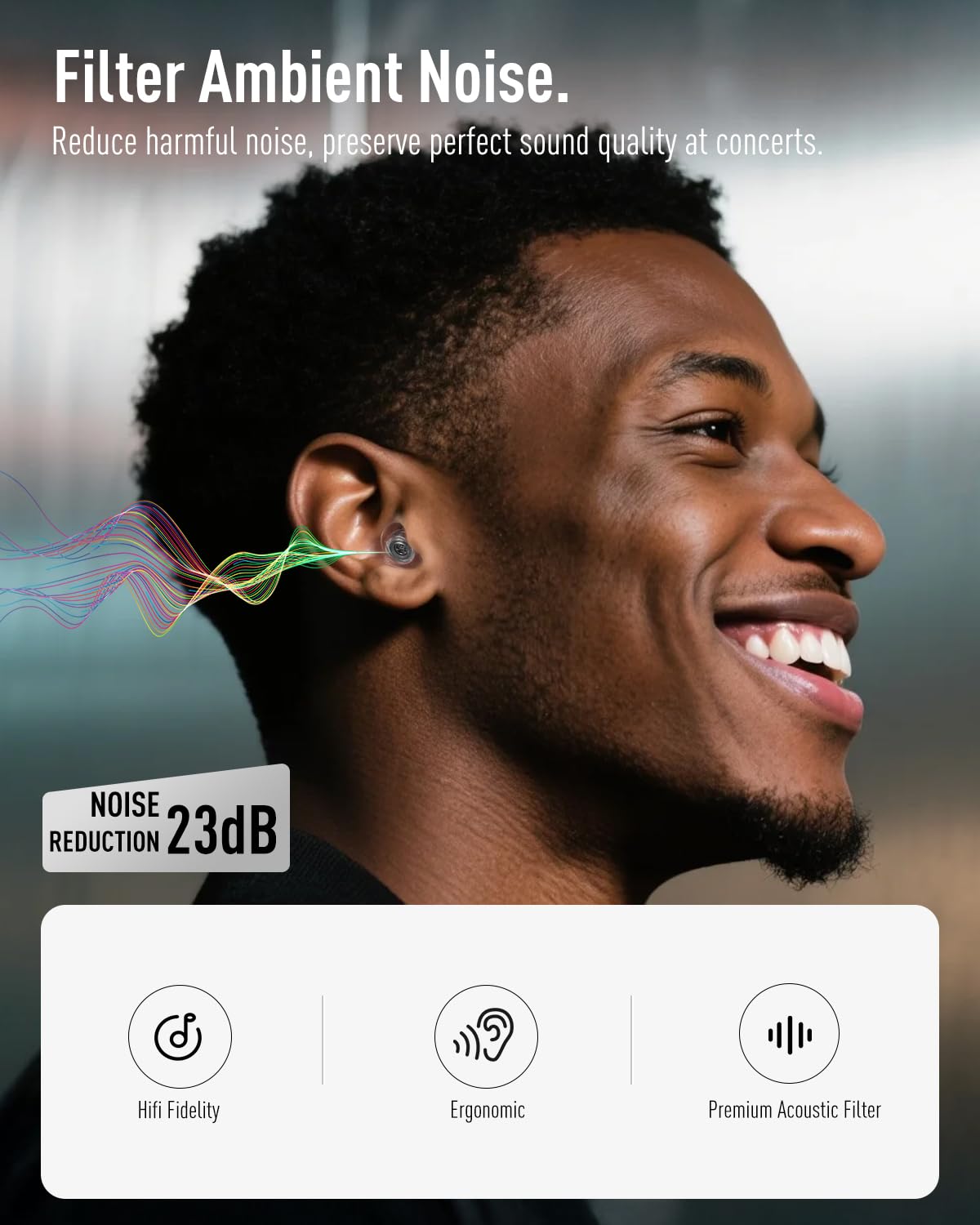 Hearprotek bouchons 26dB: protection efficace pour concerts et festivals.