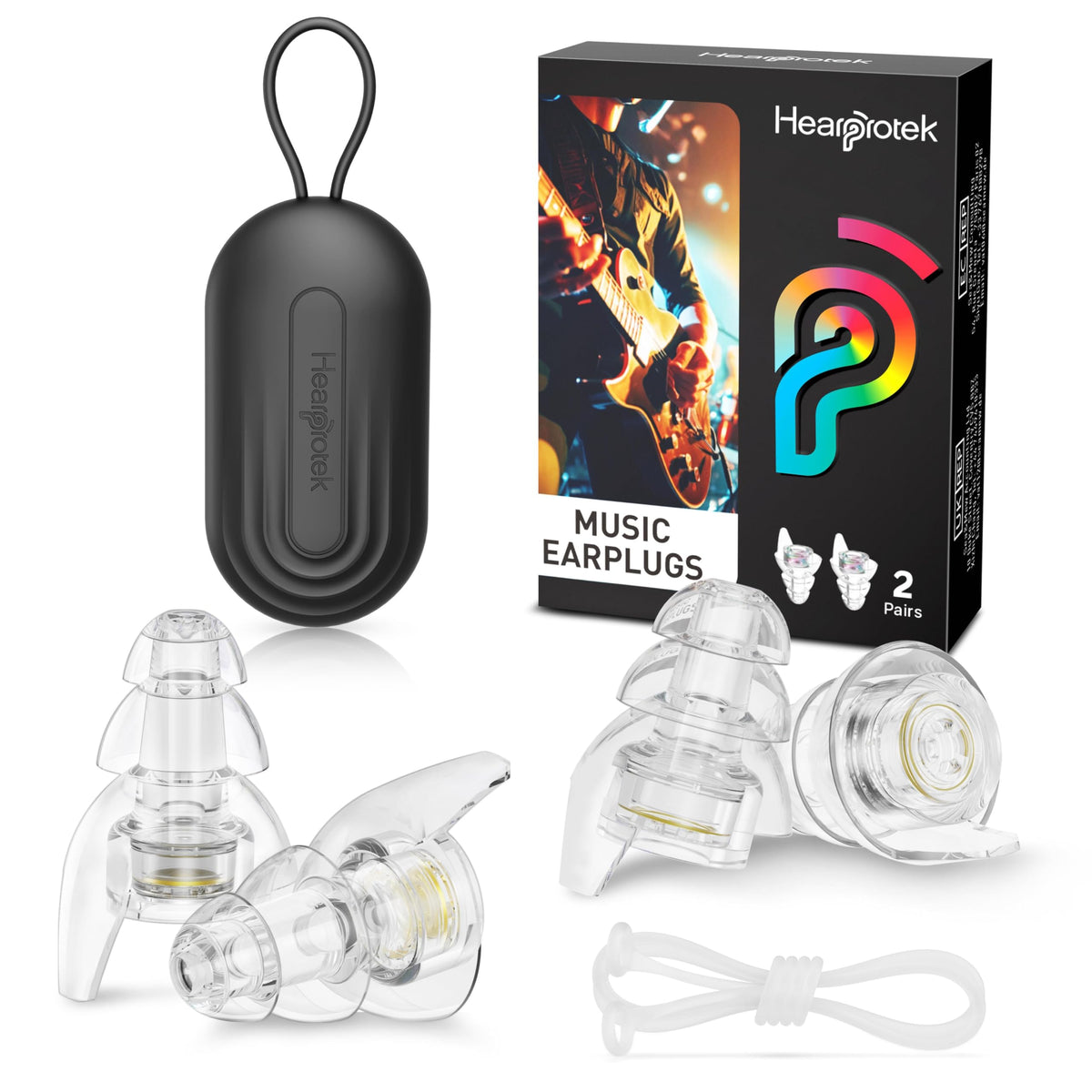 Hearprotek bouchons d'oreilles pour concerts avec deux tailles, protection flexible