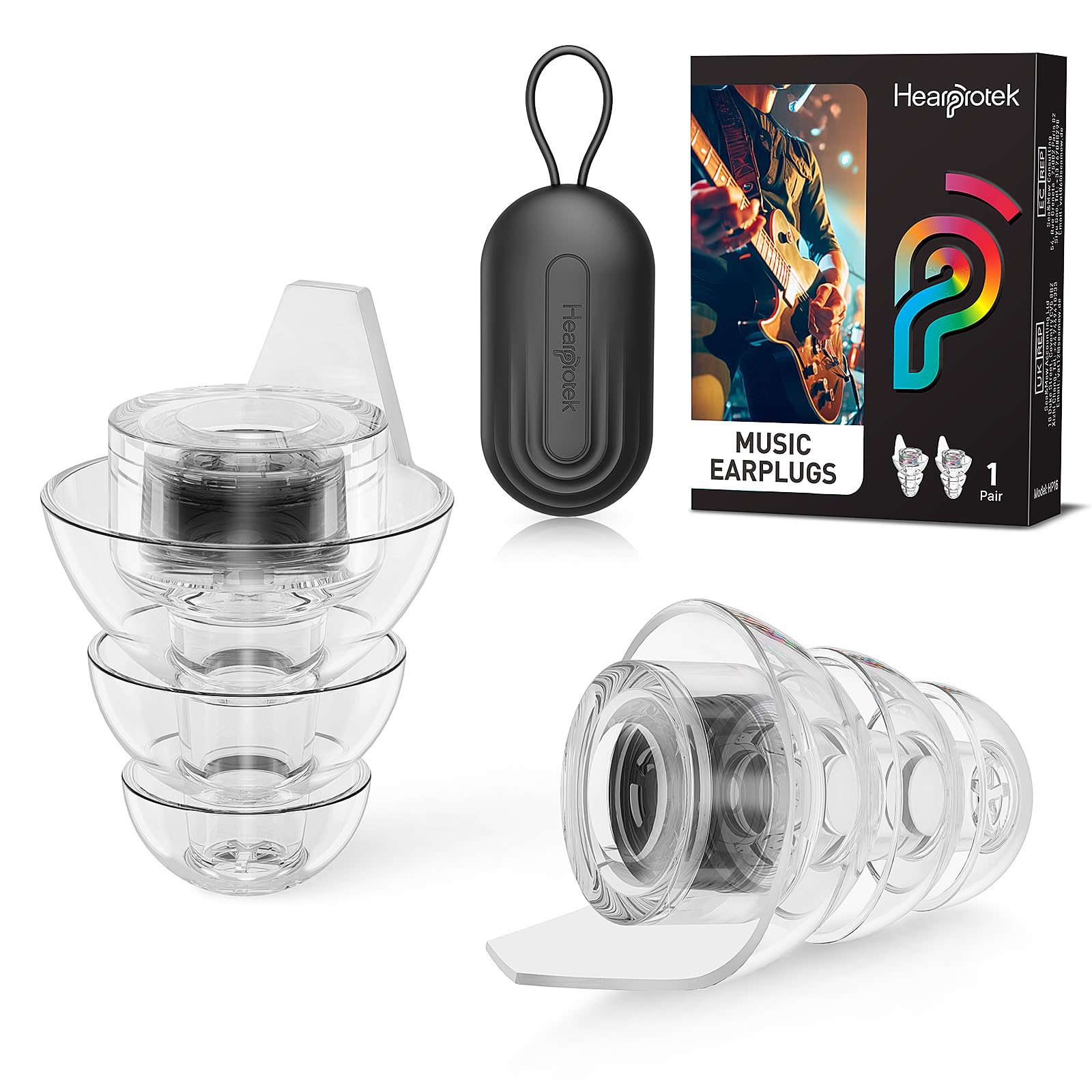 Hearprotek bouchons d'oreilles Concert, taille petite pour canaux étroits et confort prolongé.