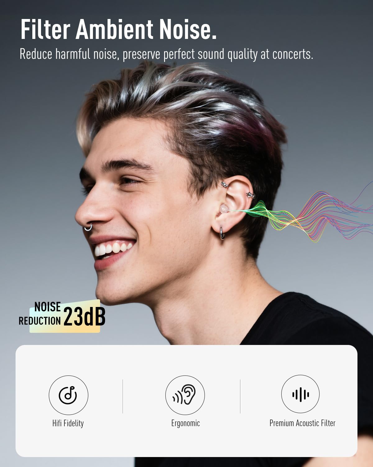 Hearprotek bouchons d'oreilles, confort en silicone pour usage prolongé