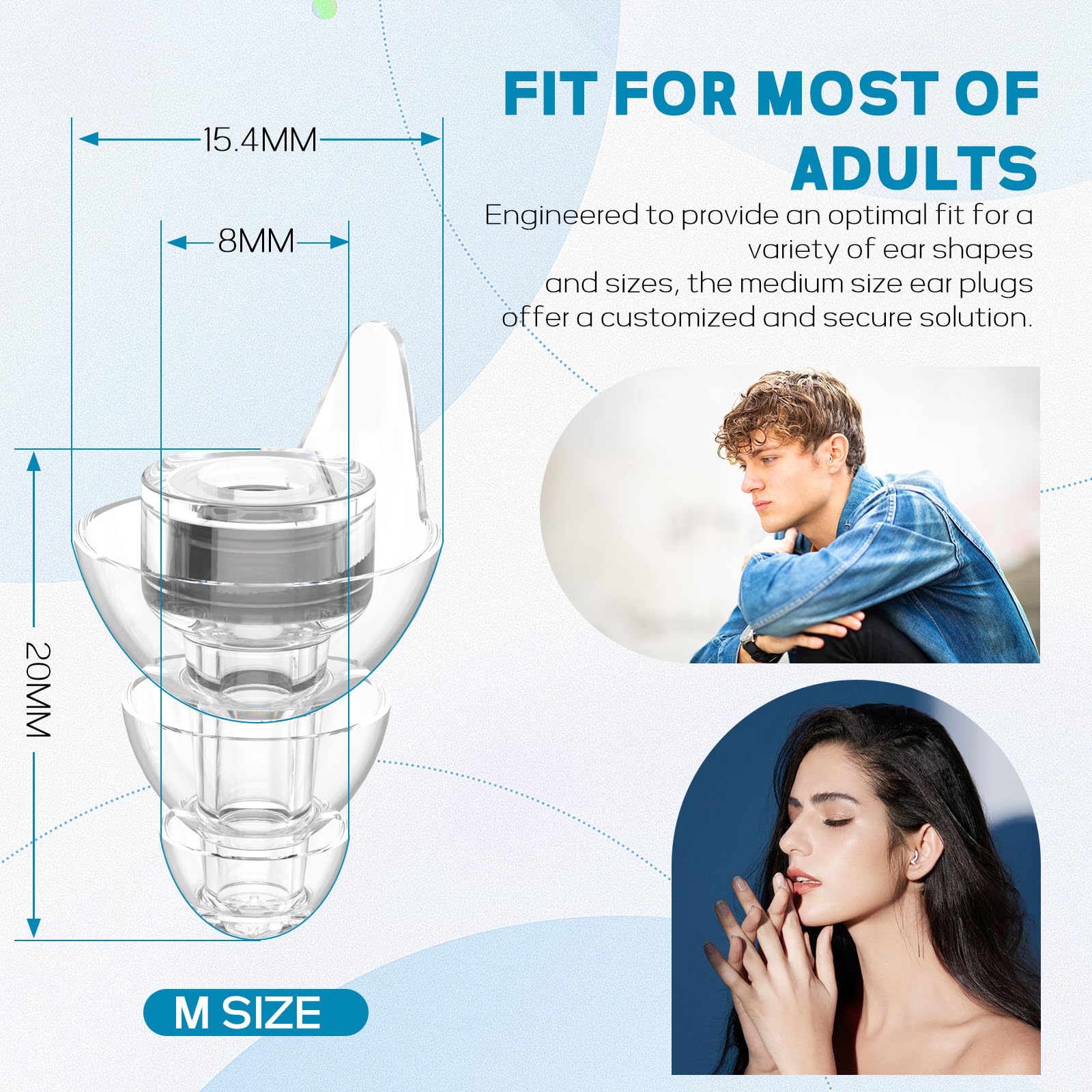 Hearprotek bouchons taille petite adaptés aux oreilles plus petites pour un confort durable.