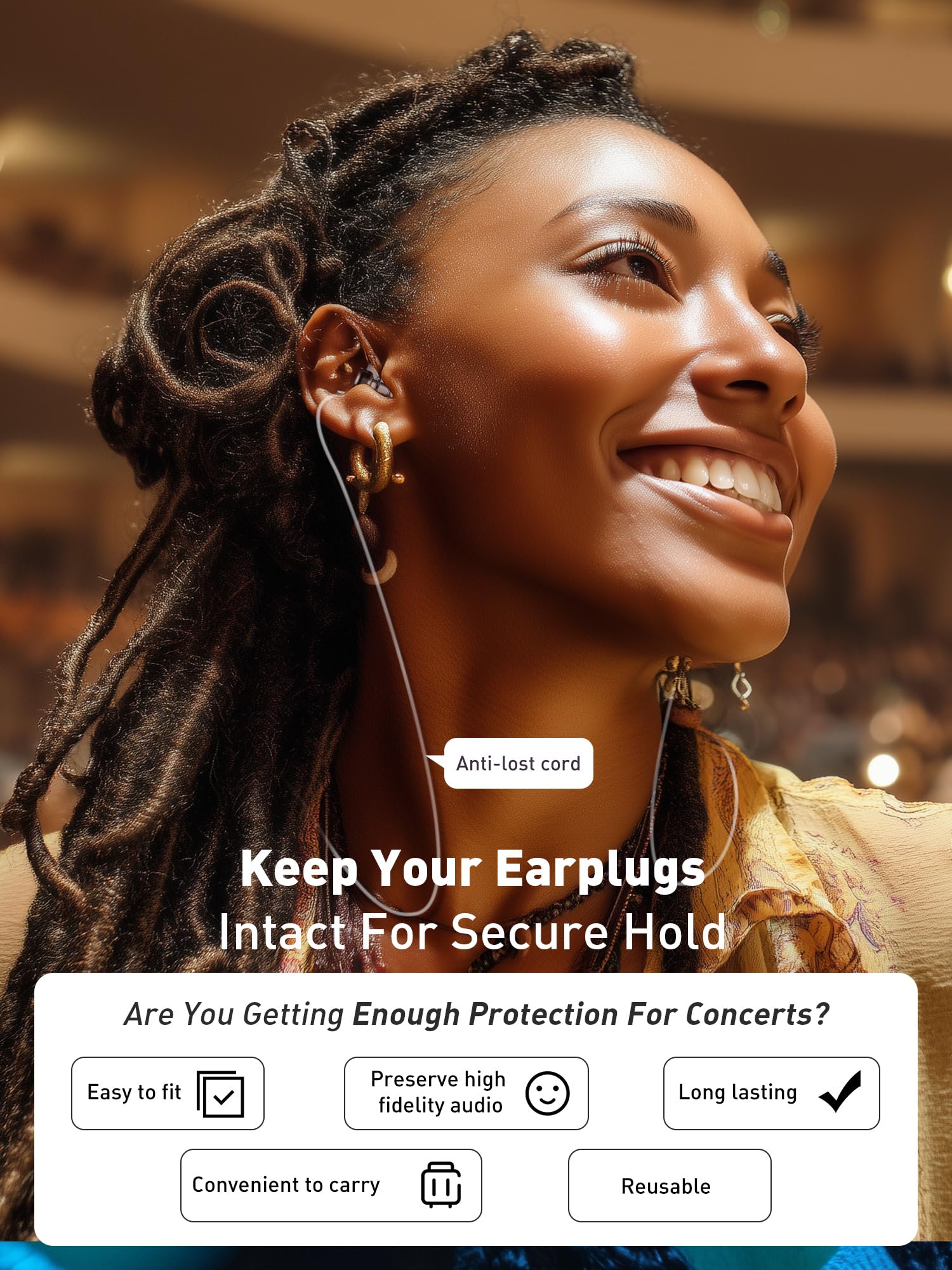 Hearprotek Concert – design ergonomique qui épouse le conduit auditif.