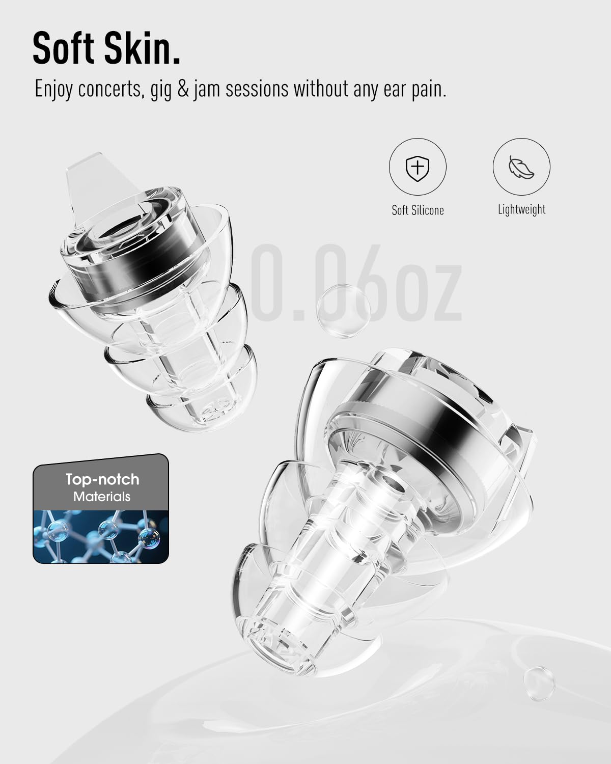 Hearprotek étui aluminium avec mousqueton: rangement pratique et sûr.