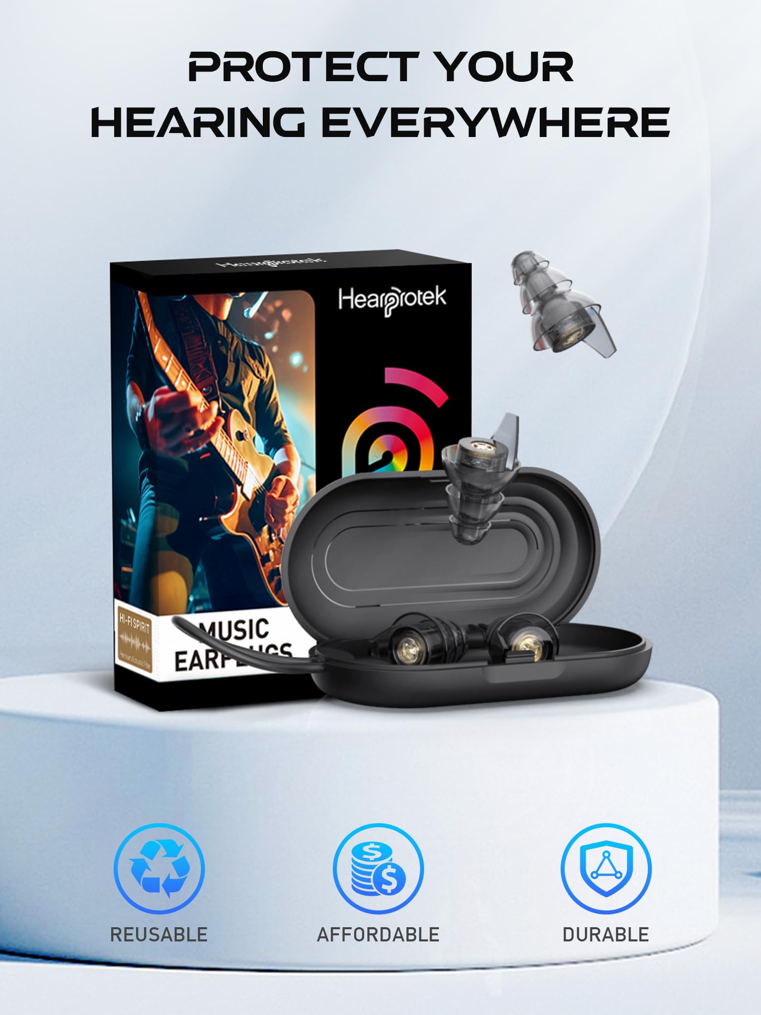 Hearprotek étui de rangement — voyage facile et rangement sûr dans votre poche.