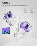 Hearprotek oreillettes concert forme ergonomique assurant un confort prolongé.