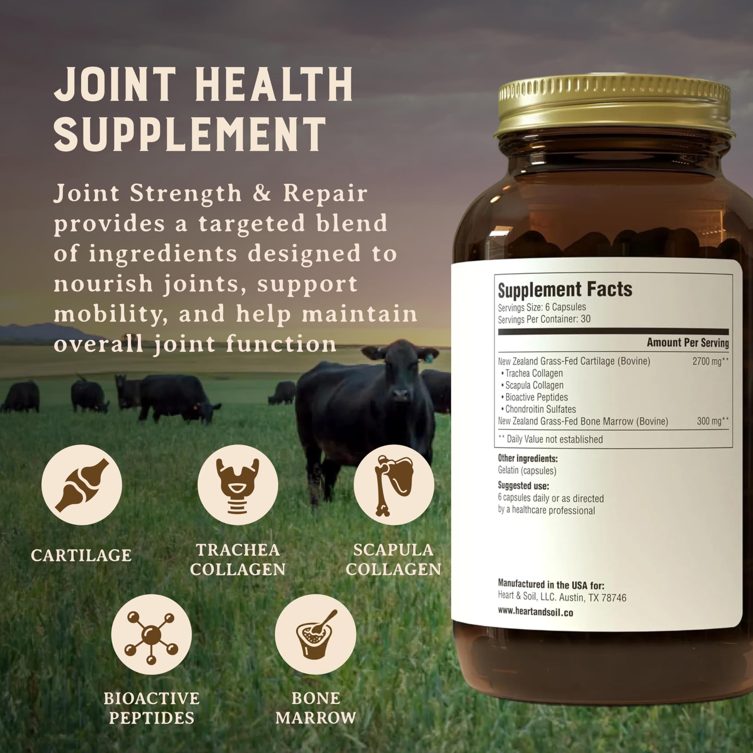 Heart & Soil Boite-verre-180-capsules: emballage durable et conservation