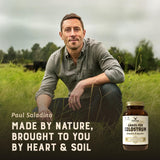 Heart & Soil capsule en gros plan, concentration adaptée pour le soutien digestif.
