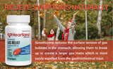 Heartland Pharma Simethicone prise avec eau, dosage conseillé.