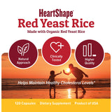 HeartShape riz de levure rouge – capsules visibles pour usage quotidien.