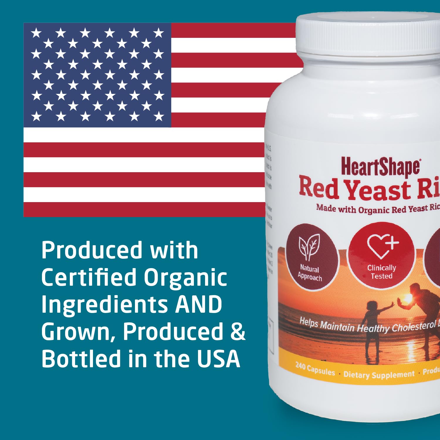 HeartShape riz de levure rouge – dosage quotidien suggéré et praticité.