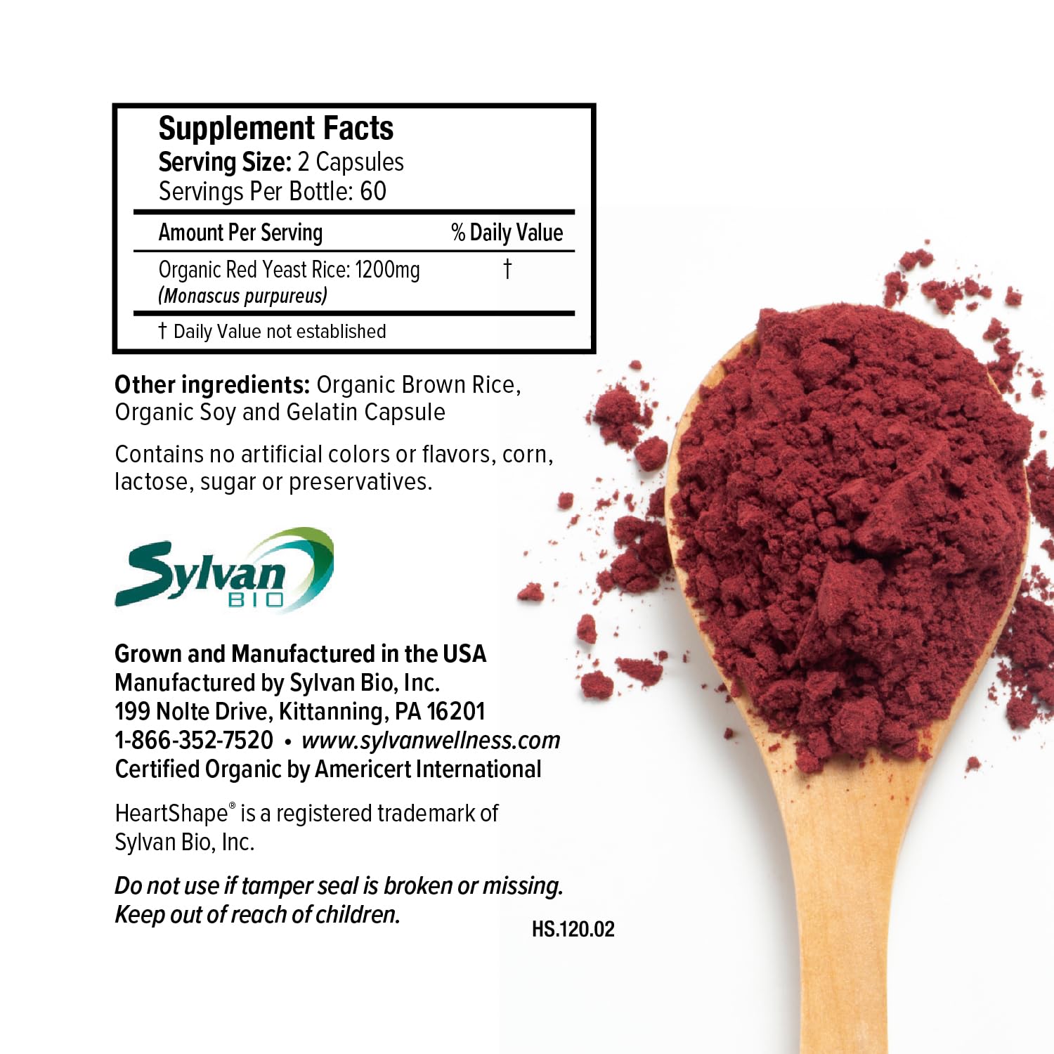 HeartShape riz de levure rouge – emballage extérieur élégant et informatif.