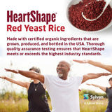 HeartShape riz de levure rouge – emballage intérieur et contenu clair.