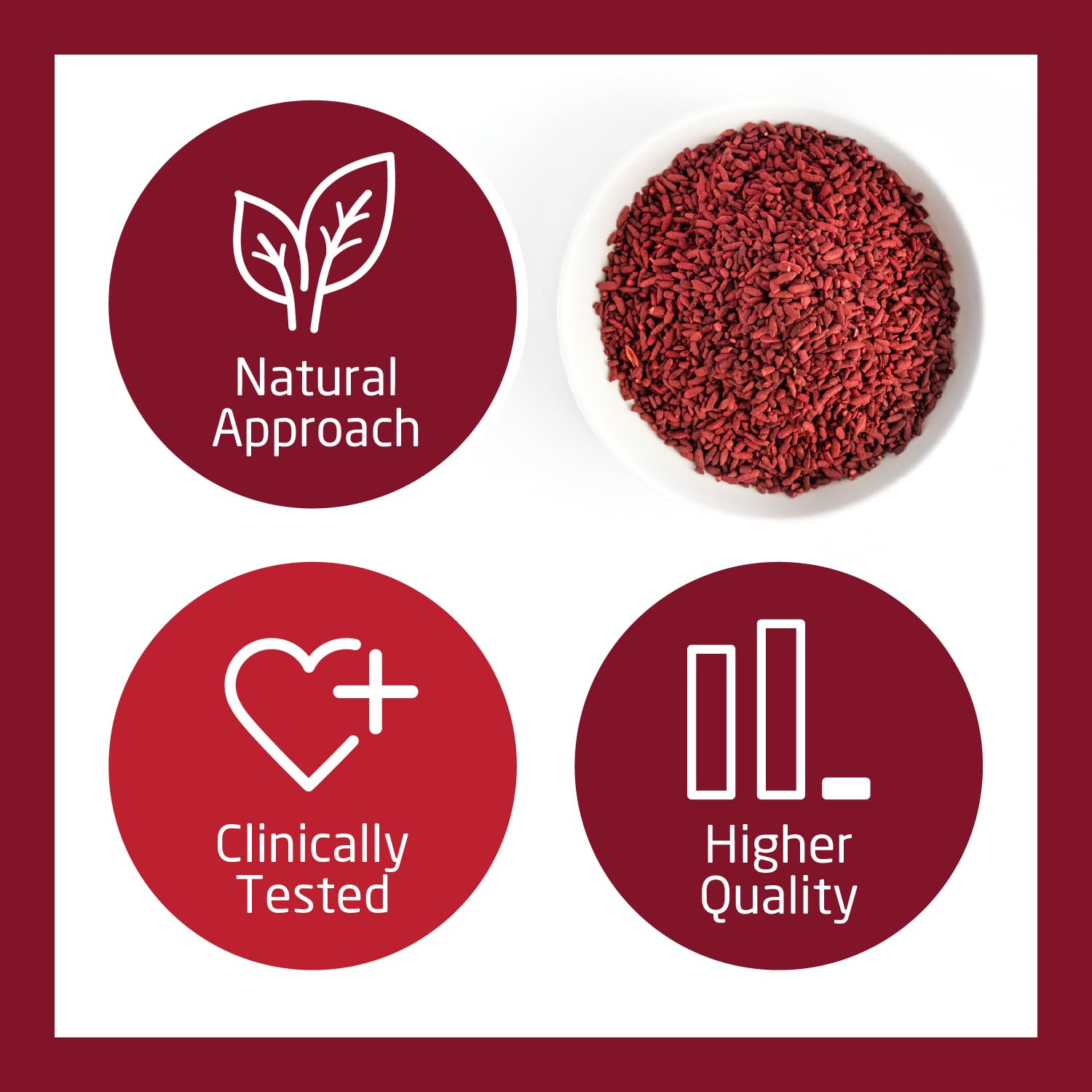 HeartShape riz de levure rouge – tableau nutrition et ingrédients standardisés.