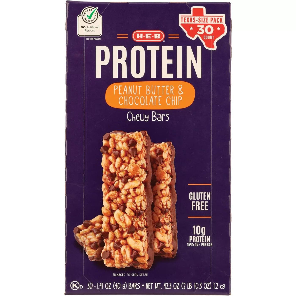 Barres protéinées HEB chocolat cacahuète, snack pratique après l'entraînement