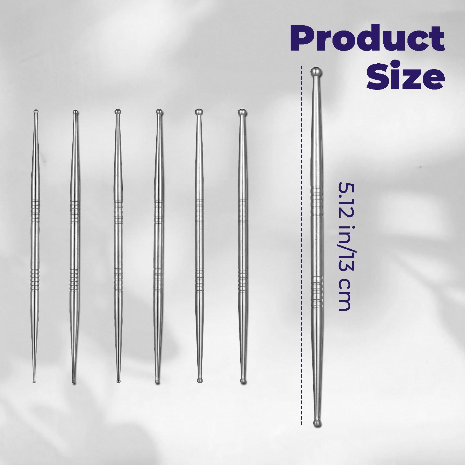 Stylo d'acupression en acier inox Heclia pour stimulation précise.