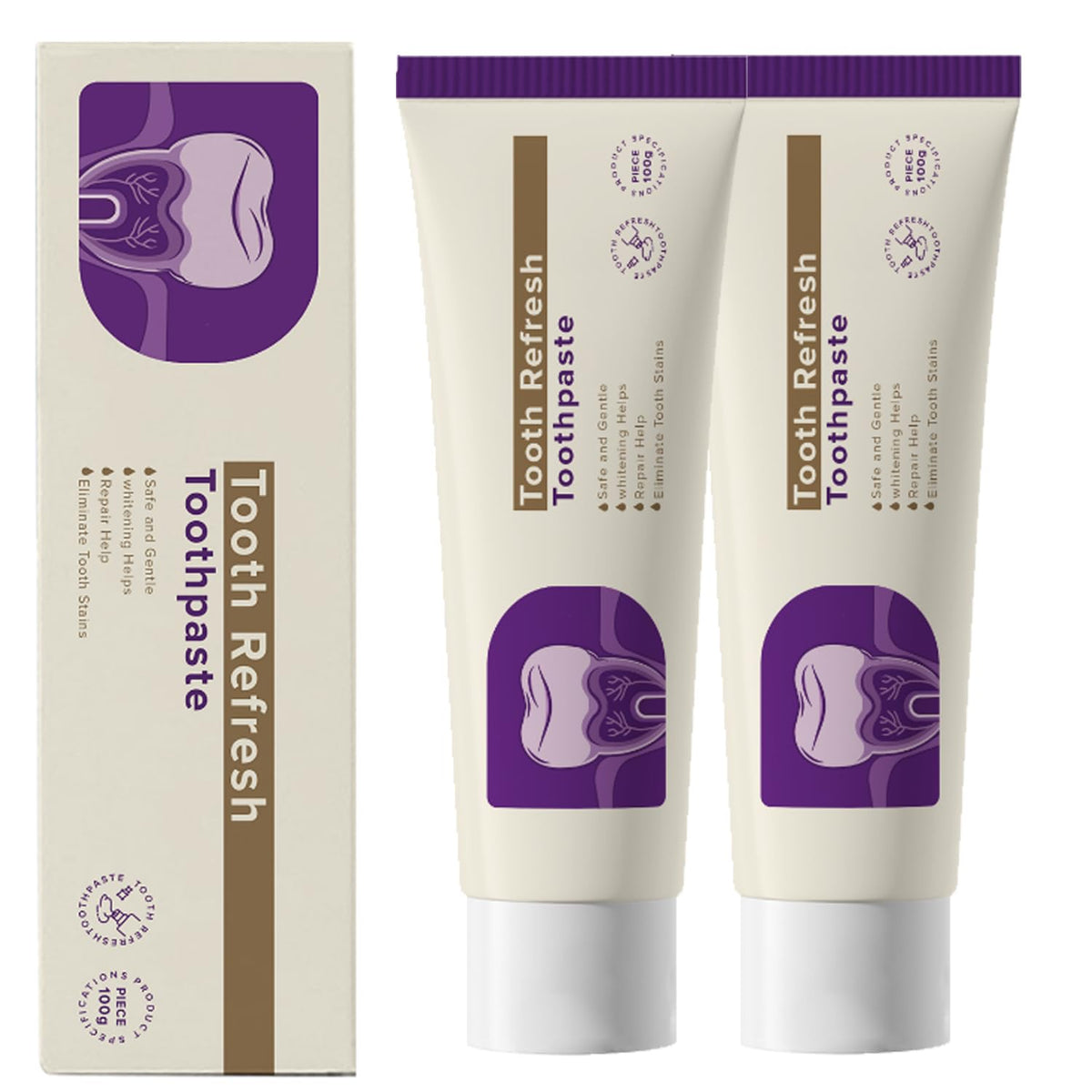 HEDGAUCP dentifrice rafraîchissant – emballage duo pratique pour la routine