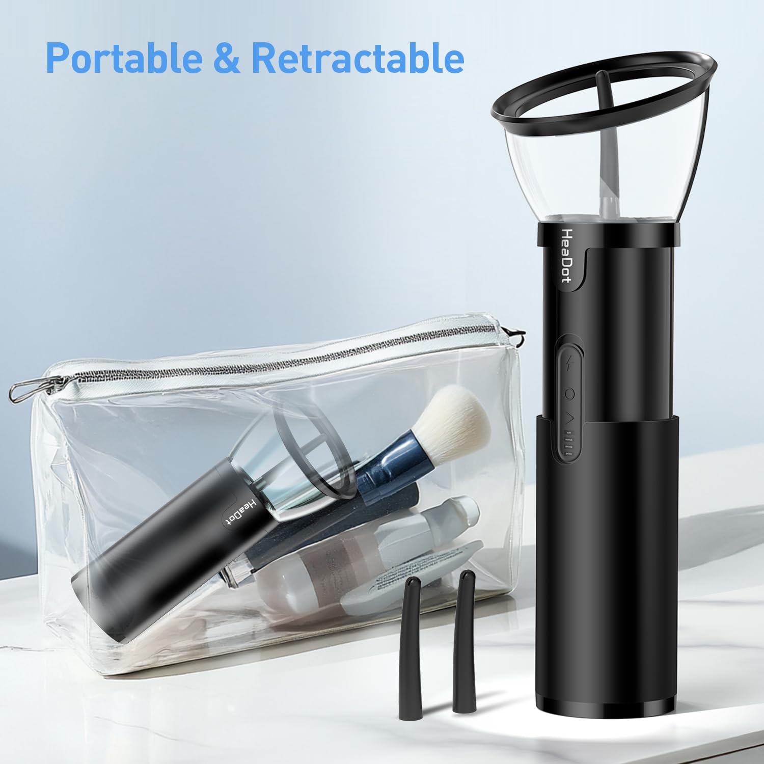Nettoyage pratique sous la douche avec précision et facilité.