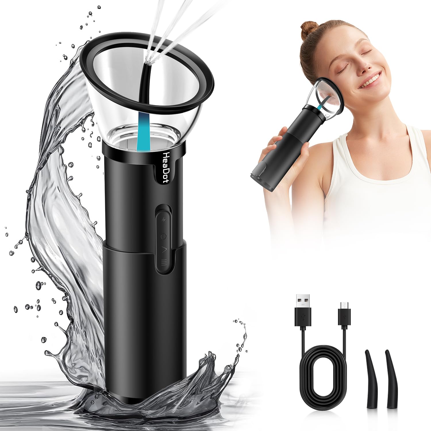 Le hedot nettoyeur d’oreille en action, rétractable pour un rangement facile.