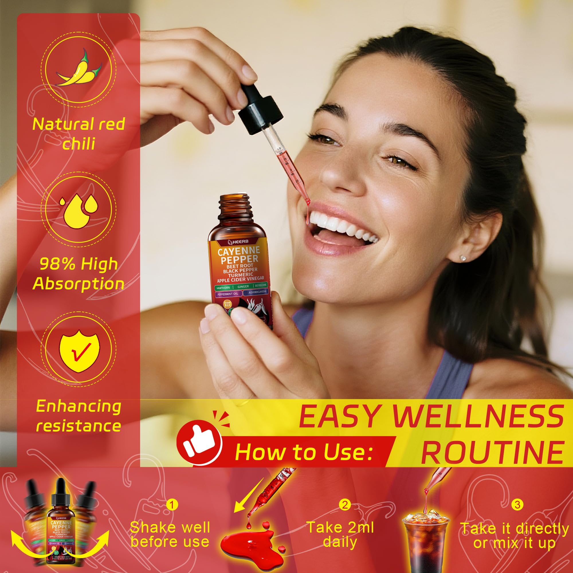 HEERB Vascu Flow extrait betterave - favorise potentiellement la circulation.