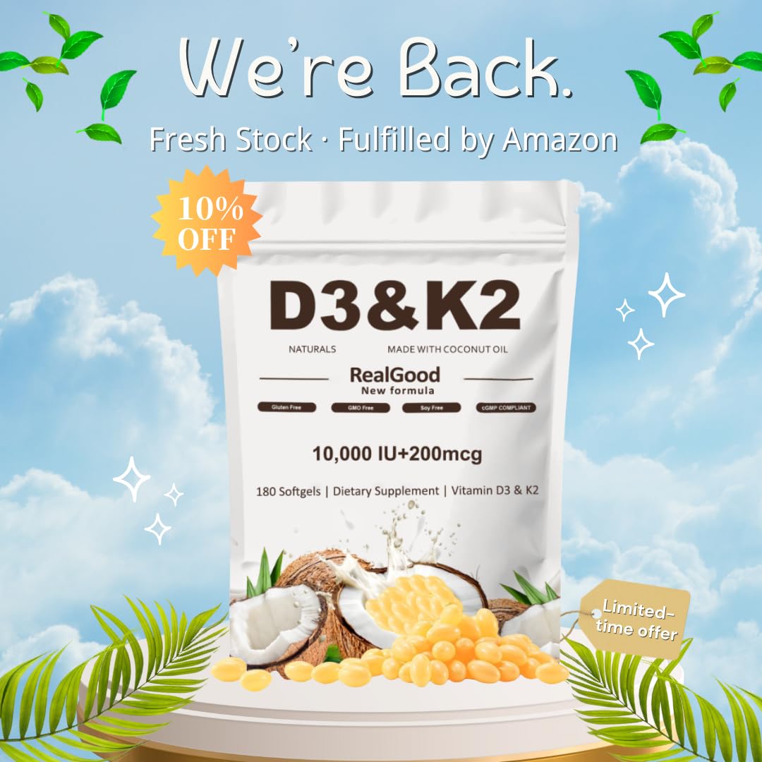 Heidelux Real Good Essentials, capsules molles D3-K2, absorption améliorée grâce à l'huile de coco.