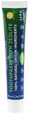 Texture crémeuse du dentifrice Zeolite Heiltropfen sur la brosse; nettoyage en douceur.