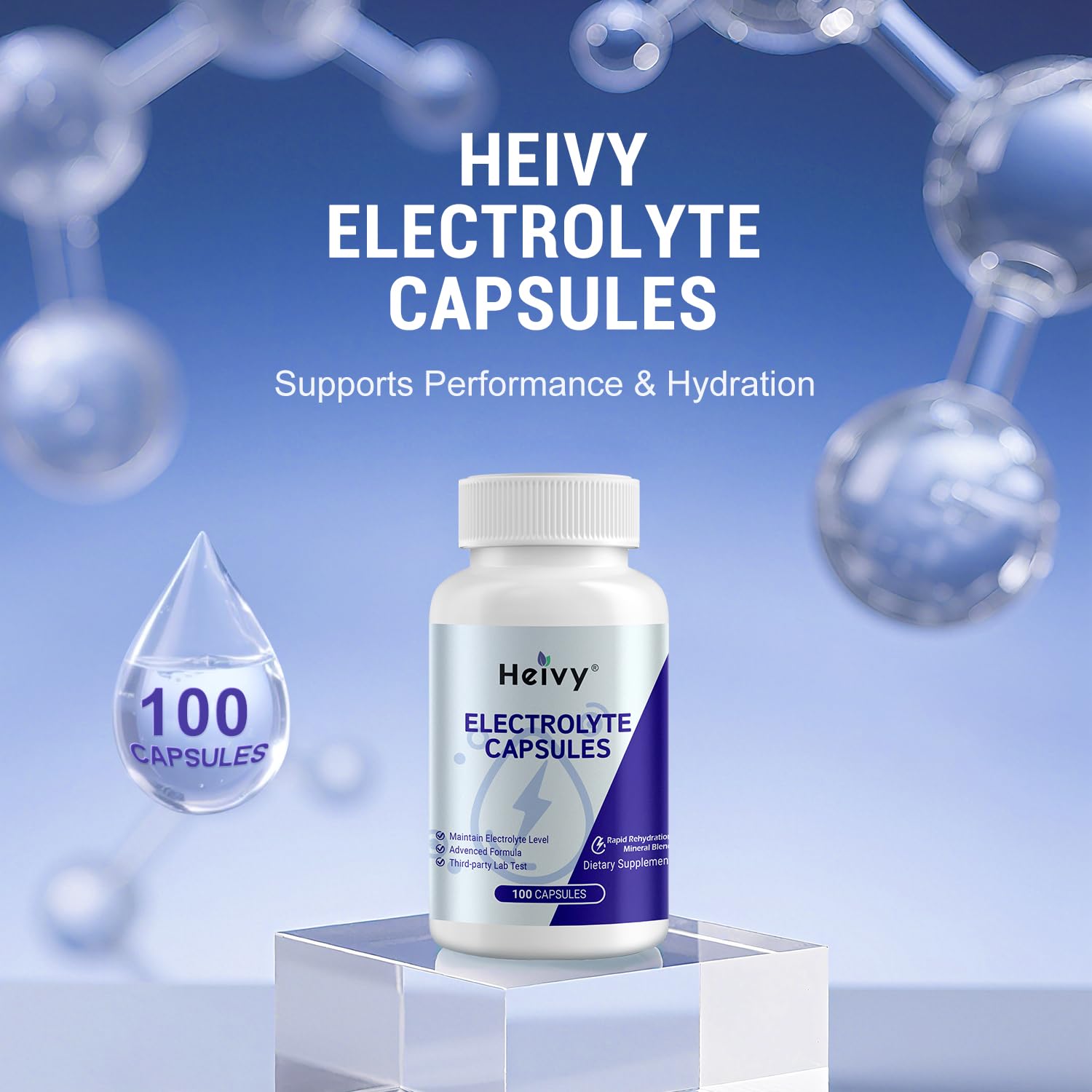 Heivy Hydratation quotidienne – Pilules pratiques pour rester hydraté et actif.