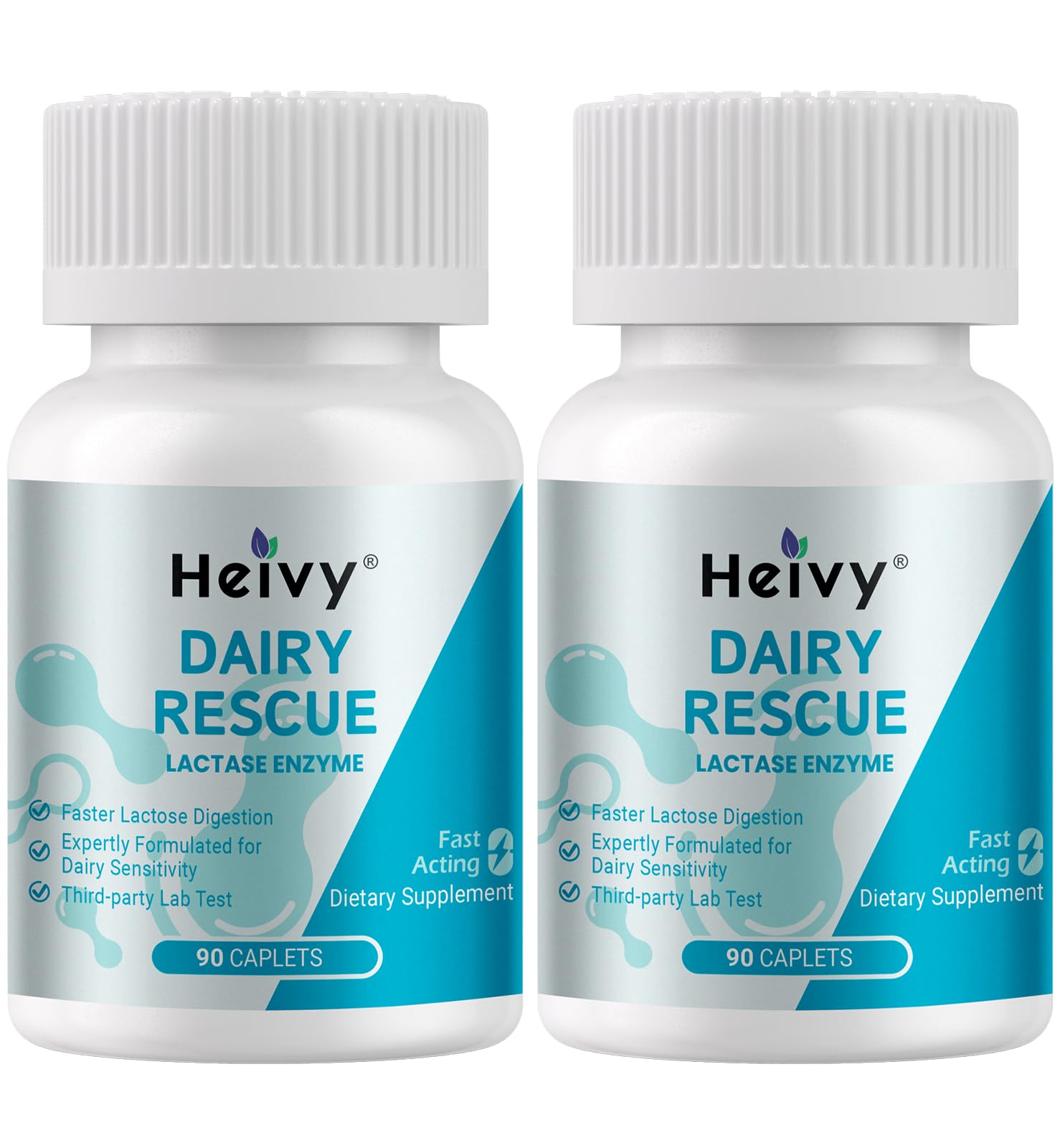 Heivy Lactase Enzyme 3000 – capsules rapides pour faciliter la digestion du lactose.