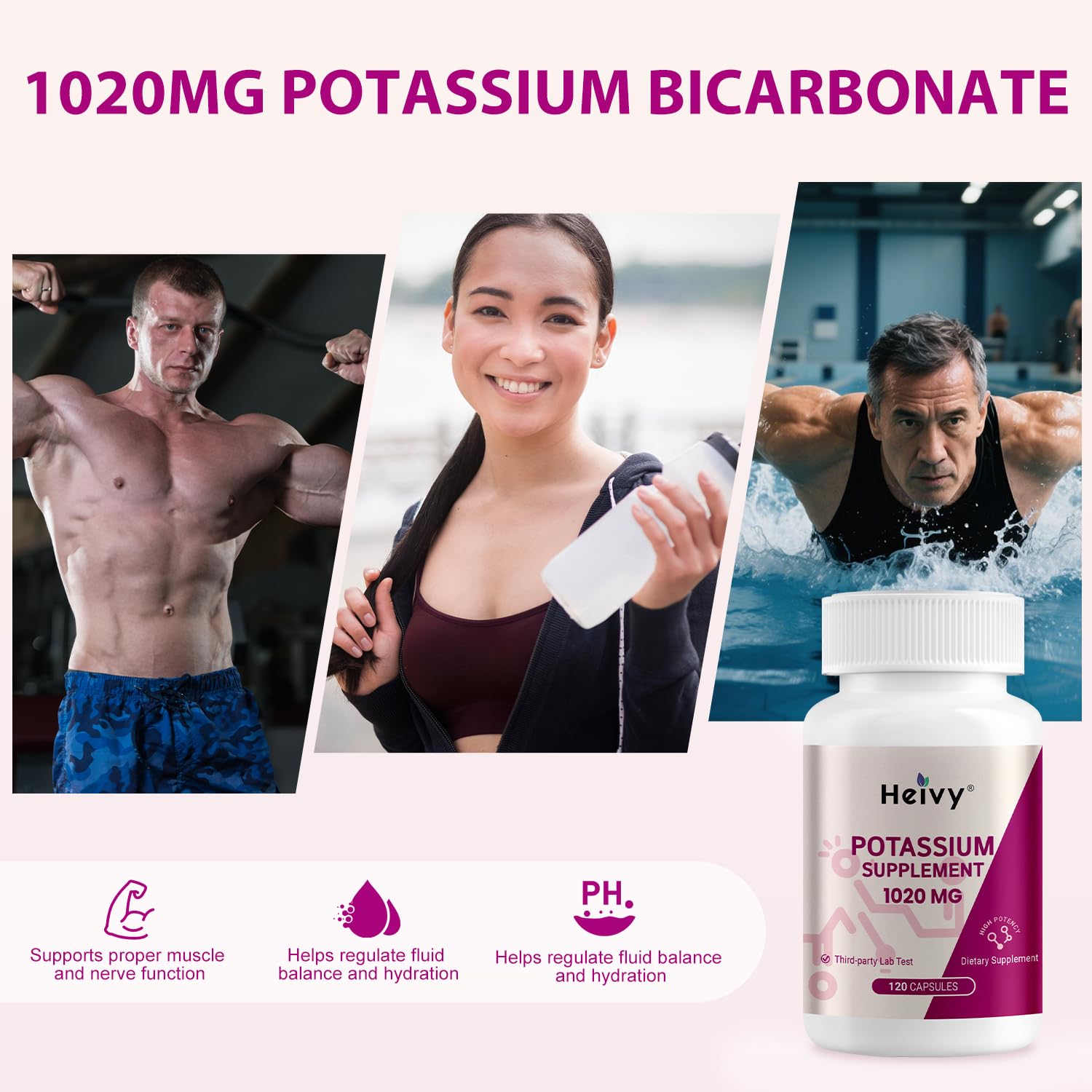 Heivy Potassium – capsules adaptées à un mode de vie actif et sportif.