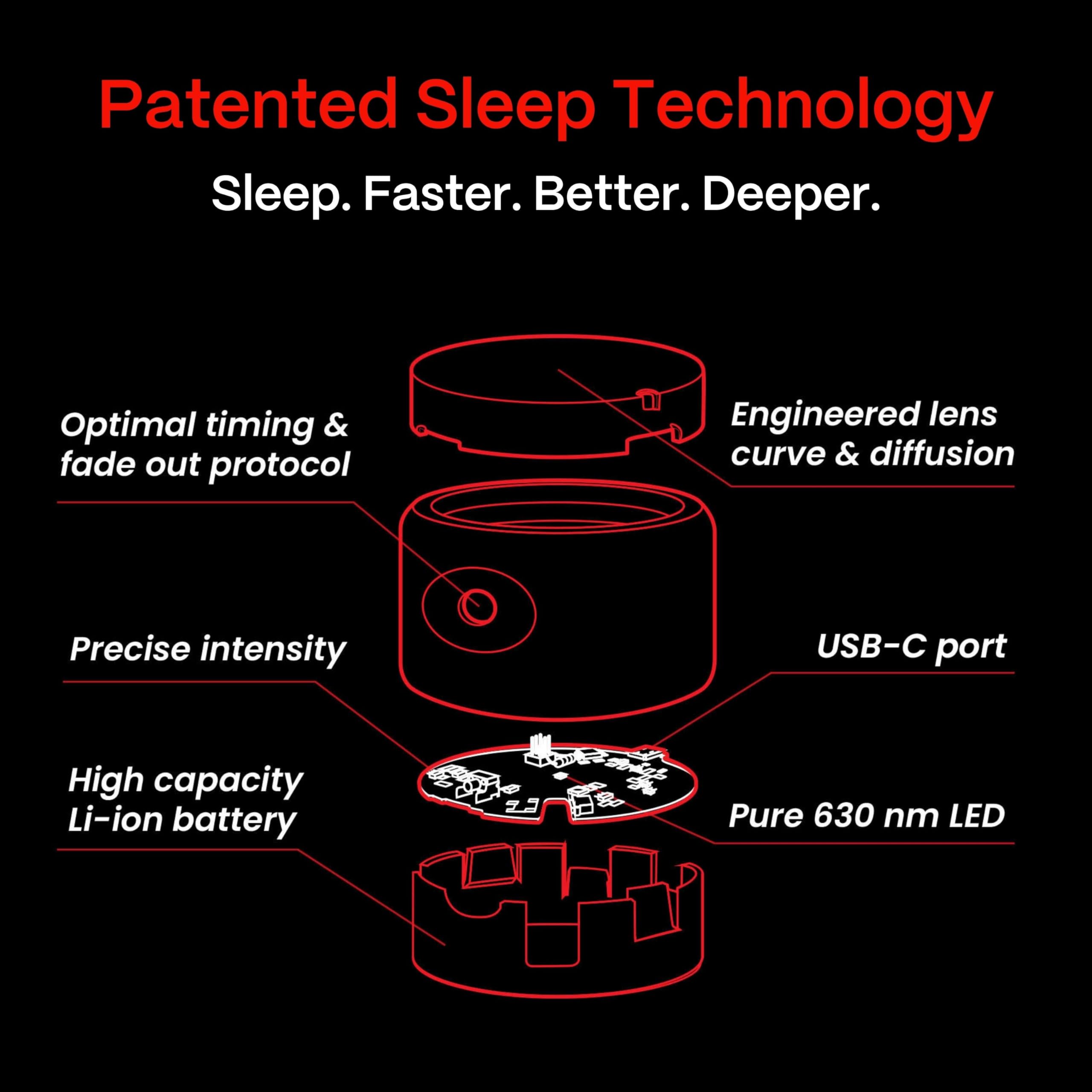 Helight: design compact et portable, idéal pour dormir n'importe où.