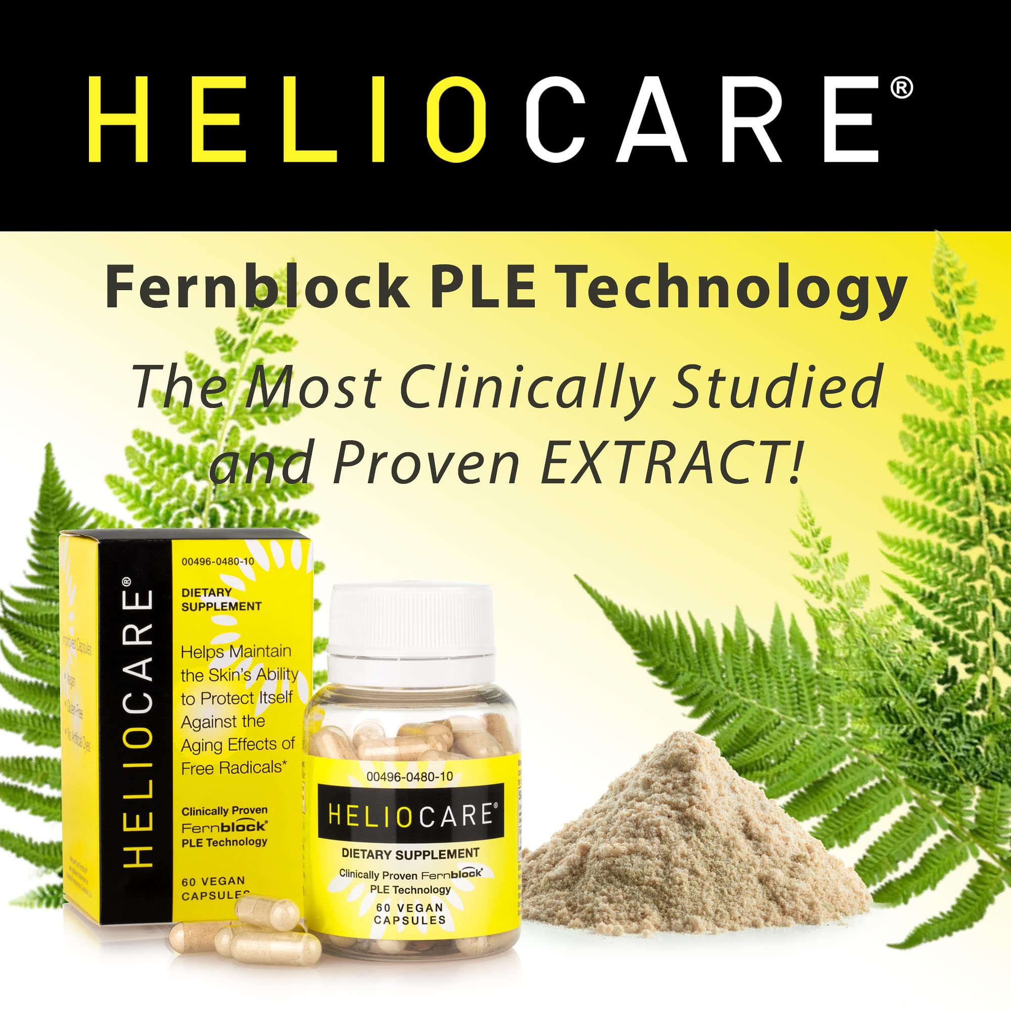 Heliocare emballage naturel, touche responsable et étiquette propre.