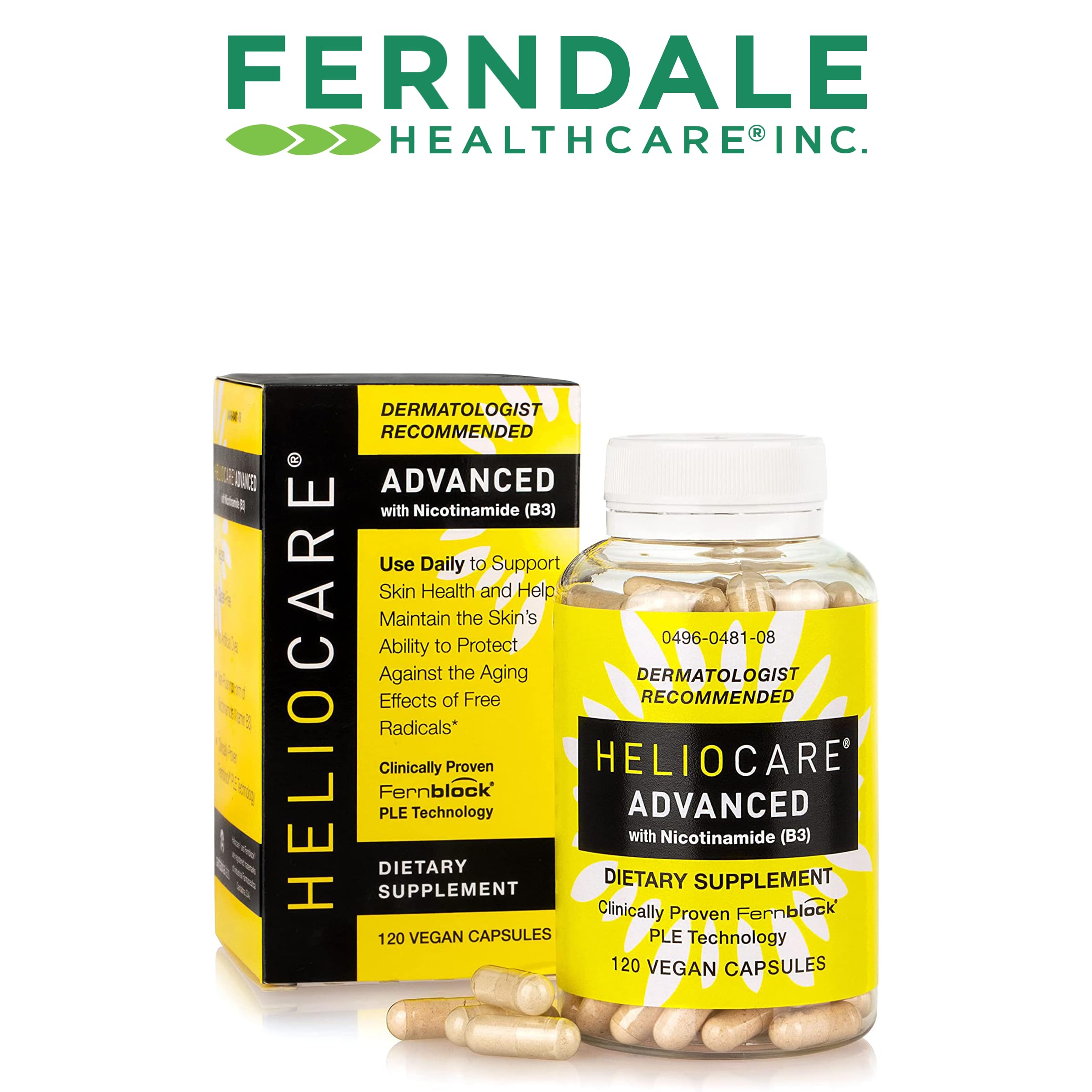 Heliocare Advanced – Niacine B3 500 mg dans des capsules faciles à avaler