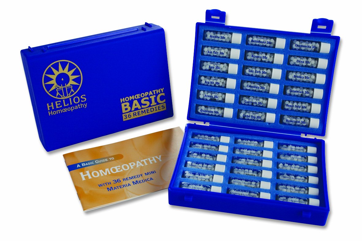 Helios Homeopathie 36 remèdes: kit compact et portable pour déplacement.