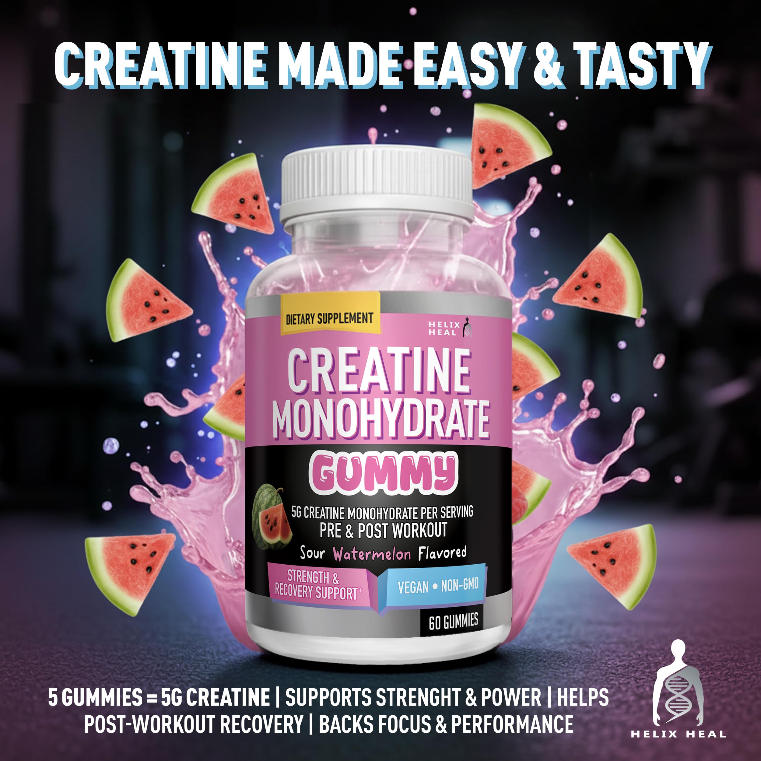 Helix Heal gommes créatine utilisation quotidienne simple et pratique