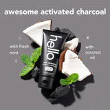 hello Epic Whitening dentifrice au charbon actif avec charbon et agents nettoyants