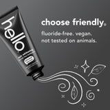 hello Epic Whitening huile de coco et charbon actif visibles sur l’emballage