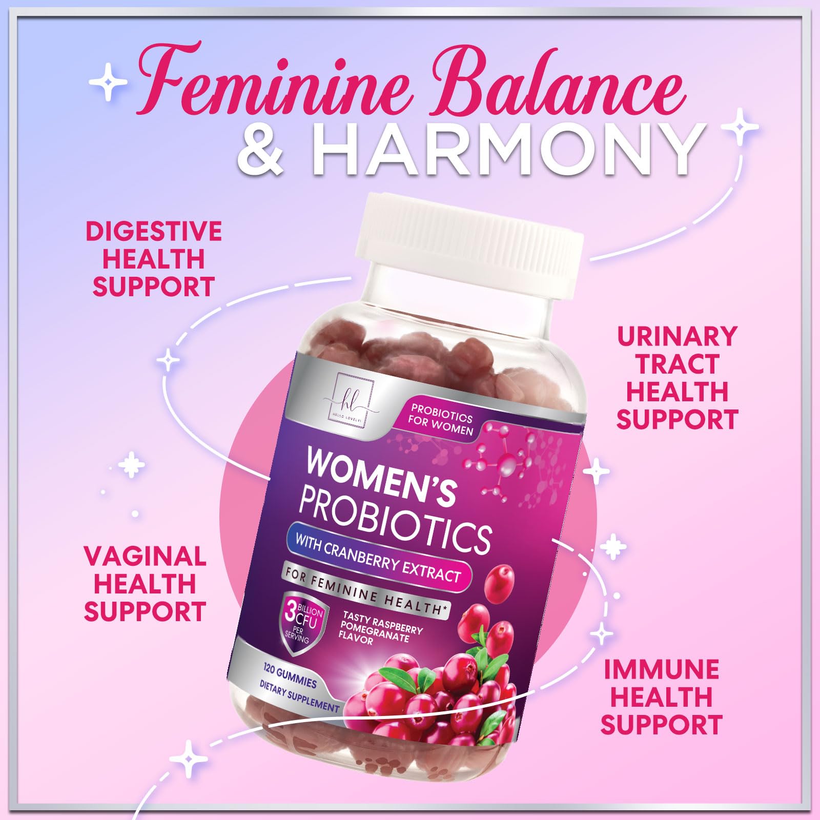 Hello Lovely ! bonbons-probiotiques-femmes-3-milliards-cfu, dose quotidienne pratique.