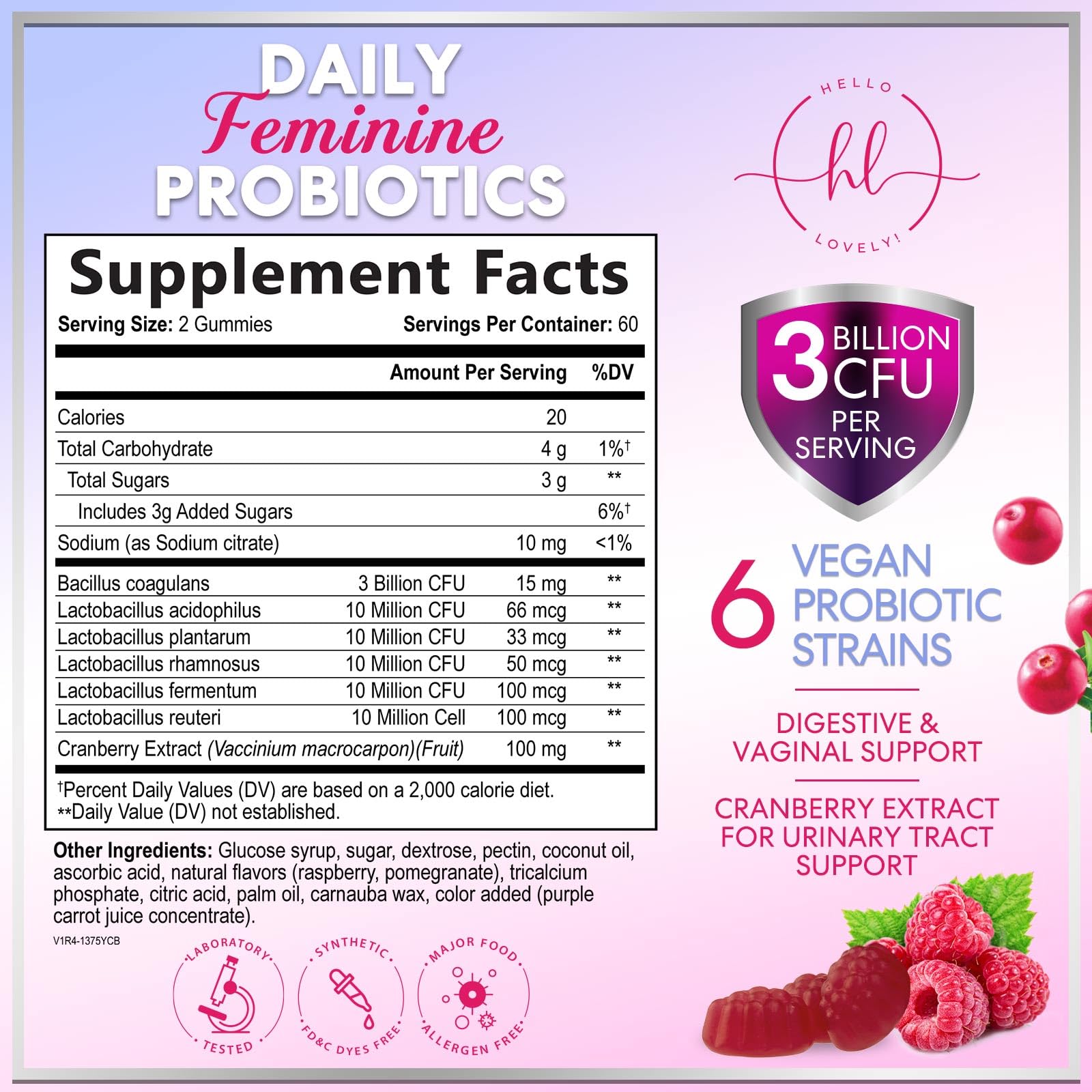 Hello Lovely ! bonbons-probiotiques-femmes-digestion-optimale, absorption et confort intestinal.