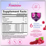 Hello Lovely Probiotiques pour femmes – gommes et emballage canneberge, équilibre potentiel du pH.