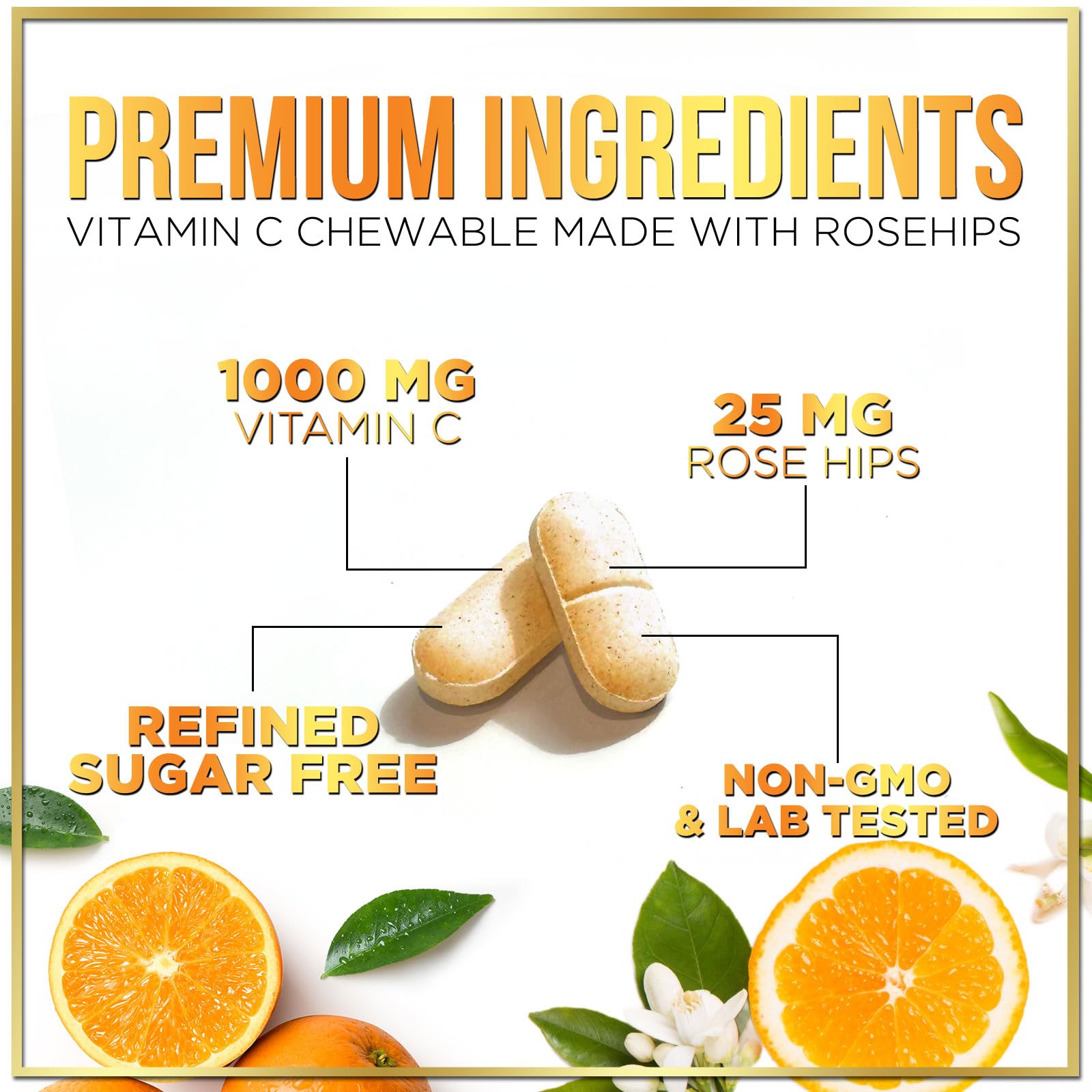 Hello Lovely vitamine C 1000 mg avec cynorrhodon et bioflavonoïdes.