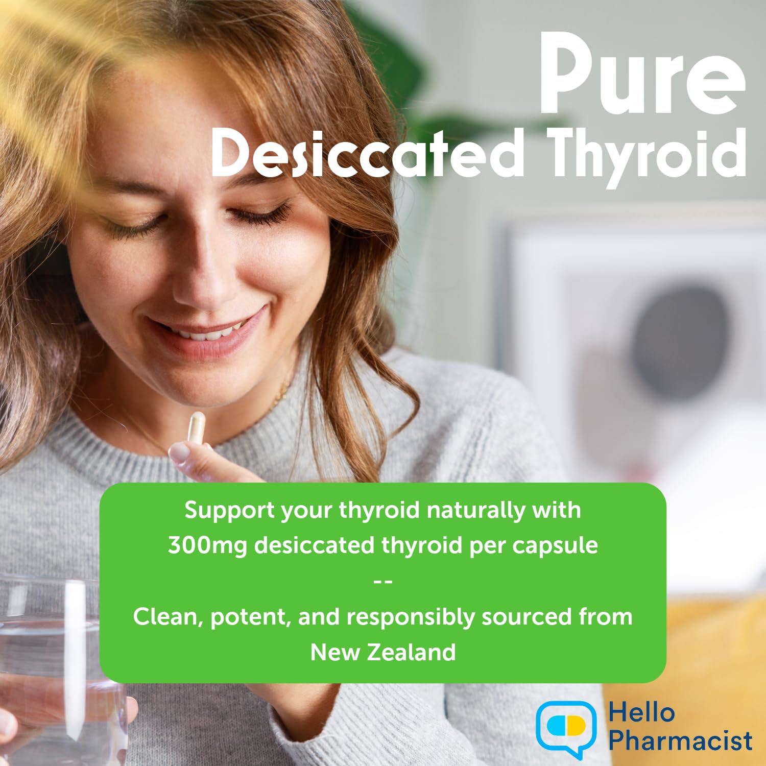 HelloPharmacist Thyroïde 300mg — traçabilité Nouvelle-Zélande et provenance fiable.